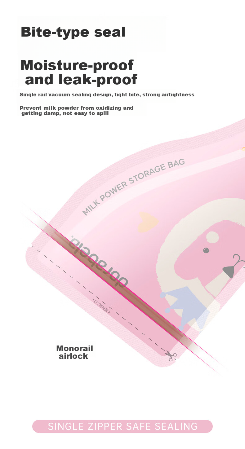 Dora Bela Baby Portable Disposable Cartoon Light-Proof Milk Powder Storage Bags, Sealed Moisture-Proof Fresh-Keeping Dispensing Bags *30 Pieces 5