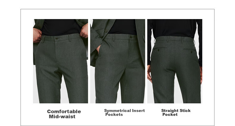 G2000 Men's Anti-Static Classic Easy-Care Versatile All-Season Formal Dress Pants New 5