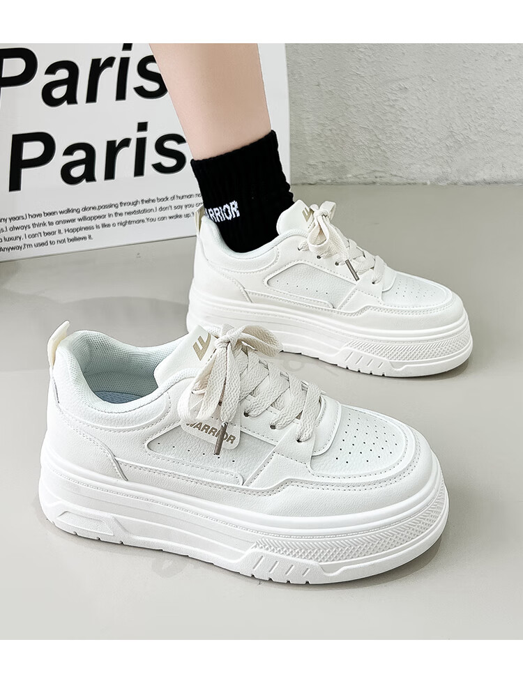 Huili Official Women's Casual Shoes, Summer New Style Sneakers, Trendy Breathable Sports Shoes for Women, Beige, Size 39 (245mm) 10