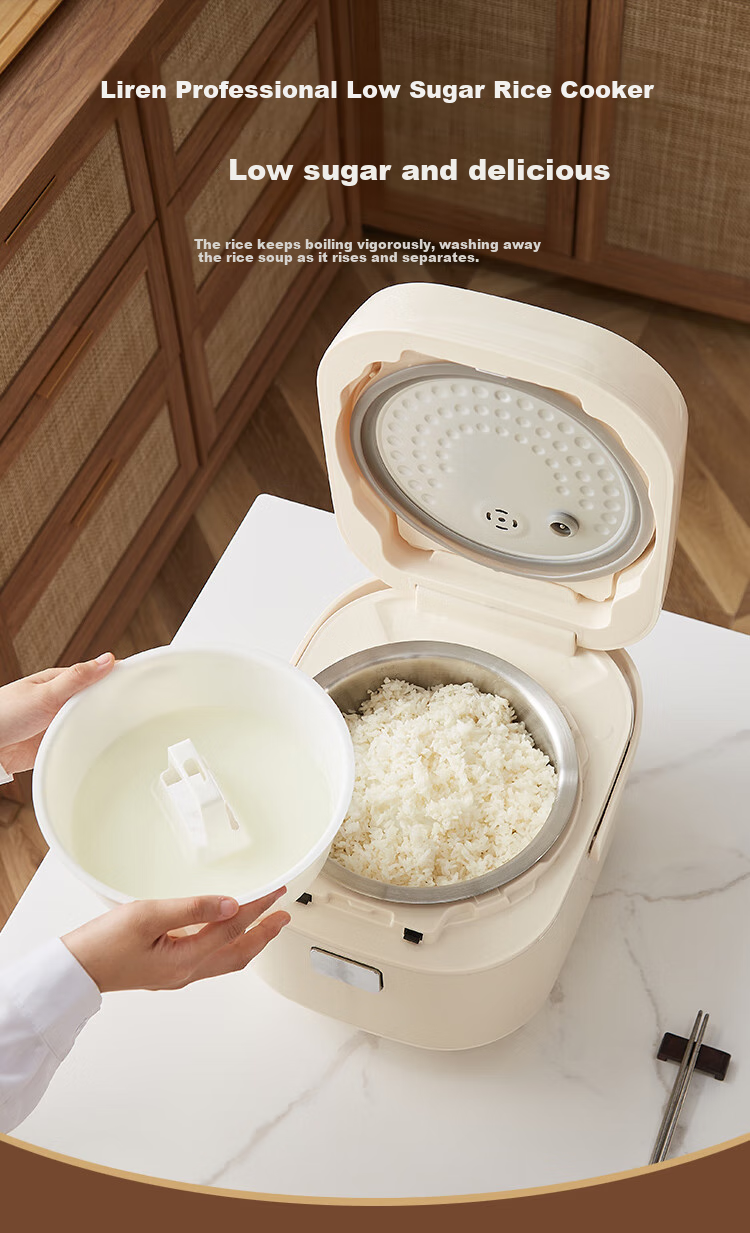 Liven Rice Cooker, Zero Fluorine Titanium Enamel Non-Stick Inner Pot, 3L Capacity, Small Household Electric Rice Cooker for 4-5 People, Smart Reservation Porridge Cooker And Rice Cooking Pot FB-D3568 6