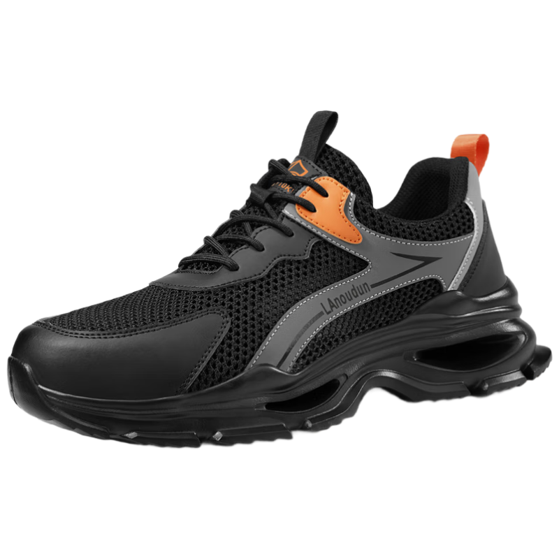 BlueOwlShield Men's Insulated Electrical Work Safety Shoes Anti-Smash Toe Anti-Puncture Ultra-Light Functional Work Shoes D212WTKB Size 37