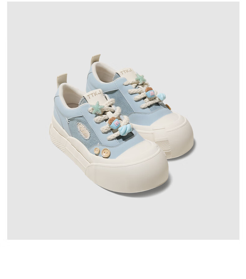 TTTJ Soft-Soled White Sneakers for Women, Thick-Soled Heightening, Comfortable for Long-Standing, Breathable Canvas Shoes, Sports Casual Commuter Chunky Skateboard Shoes 25