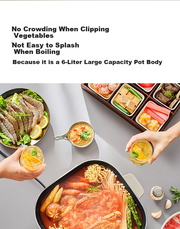 SUPOR IH Electric Hot Pot, Zero Fluorine Titanium Ceramic 6L Household Multifunctional Electric Cooker, 2200W Intense Heat, All-In Hot Pot for Stir-Frying And Cooking, Detachable Design C22-IC800 17