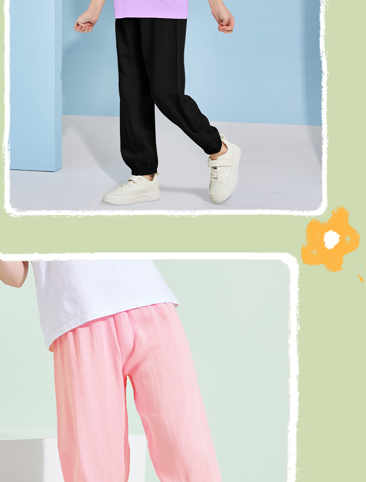 PEPCO Girls' Summer Set 2026 Cotton Stylish Round Neck Short Sleeve Top and Anti-Mosquito Pants Two-Piece Children's Summer Outfit 13