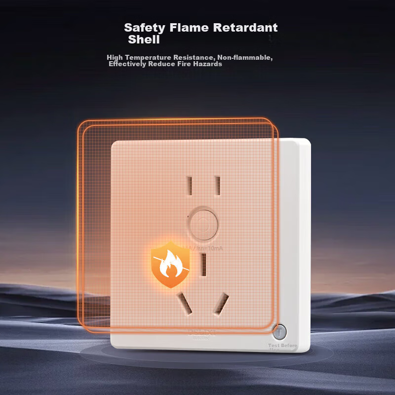 DELIXI (DELIXI) Switch Socket Panel 86 Type Universal Wall Socket High Power Anti-electric Shock Leakage Protection 16A Leakage Protection Socket