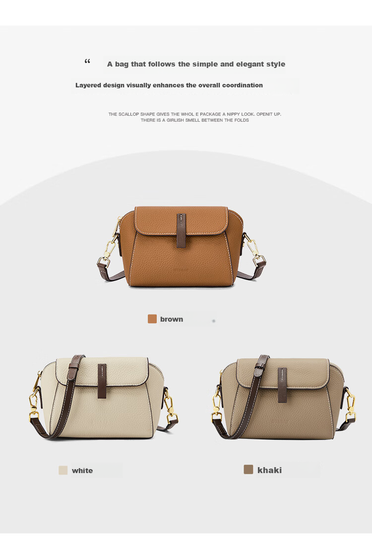 St&Sat Leather Handbag, 2026 New Women's Bag, Crossbody Shoulder Bag, Versatile Commuter Bag, Birthday Gift for Girlfriend Or Wife 8