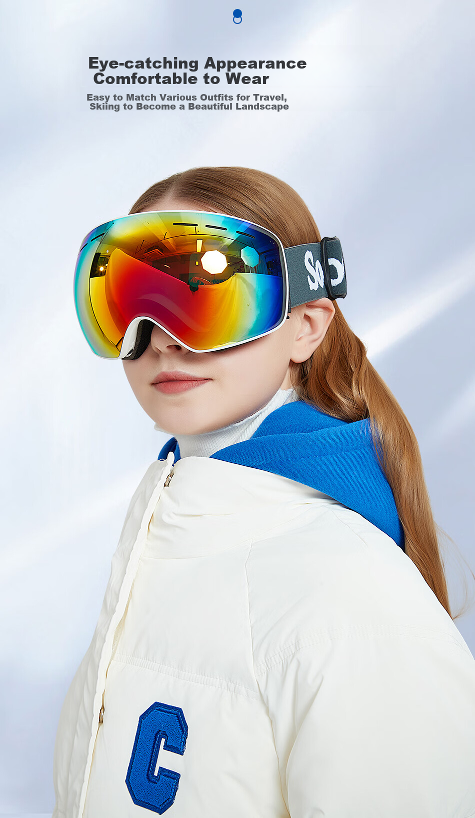 SooGree Ski Goggles for Adults, Anti-Fog Ski Glasses for Men And Women, Double-Layer Wearable with Prescription Lenses, Skiing Equipment for Mountaineering 5