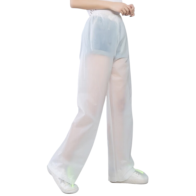BWNK Disposable Portable Split Thickened Long Full-Body Rain Pants Adult Raincoat Transparent Thick Version