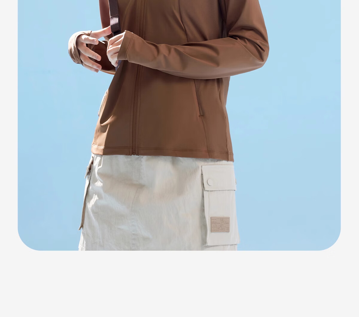 CAMEL Cold White Outdoor Sun Protection Clothing Spring And Summer Men's And Women's Original Yarn Cool-Feeling UPF50 Jacket Sun Protection Garment 16