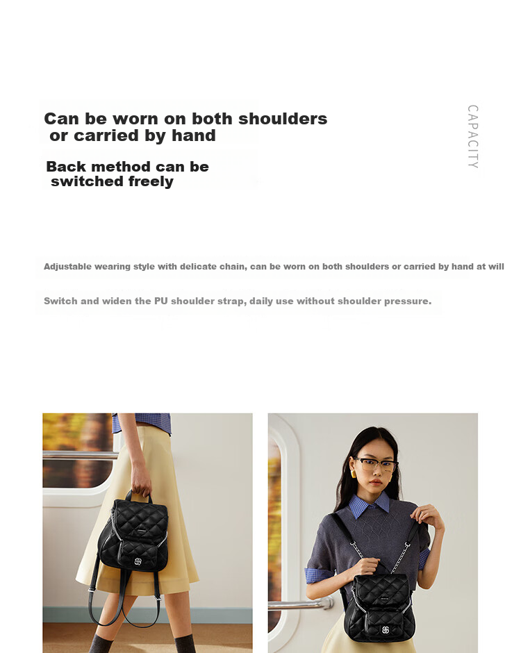 JUST STAR Backpack for Women, 2026 New Style Bag, Light Luxury Commuter Lightweight Travel Backpack, Schoolbag, Birthday Gift 7