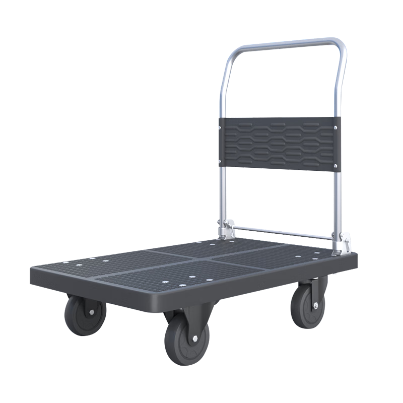 BYB Folding Small Cart Cargo Platform Cart Four Steel Tubes 1000kg 90x60cm Small Trailer Hand Cart BYB-3800