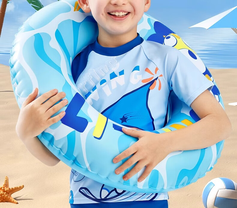 Li-Ning Swimming Ring for Children over 3 Years Old, Baby Life Buoy, Inflatable Thick Armpit Float Toy for Kids 2