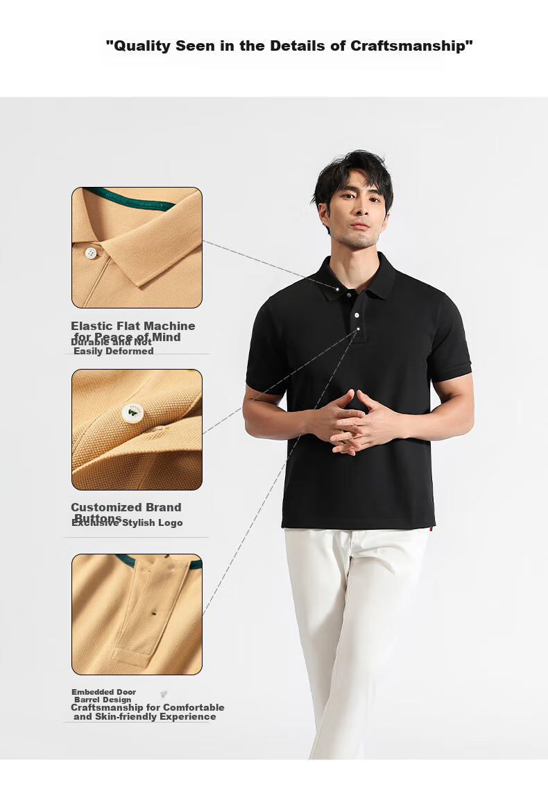 Wendao [Wendao Bright T] 100% Pure Cotton Large Pique 5A Antibacterial Champion POLO Shirt, Floral Gray, 4XL 7