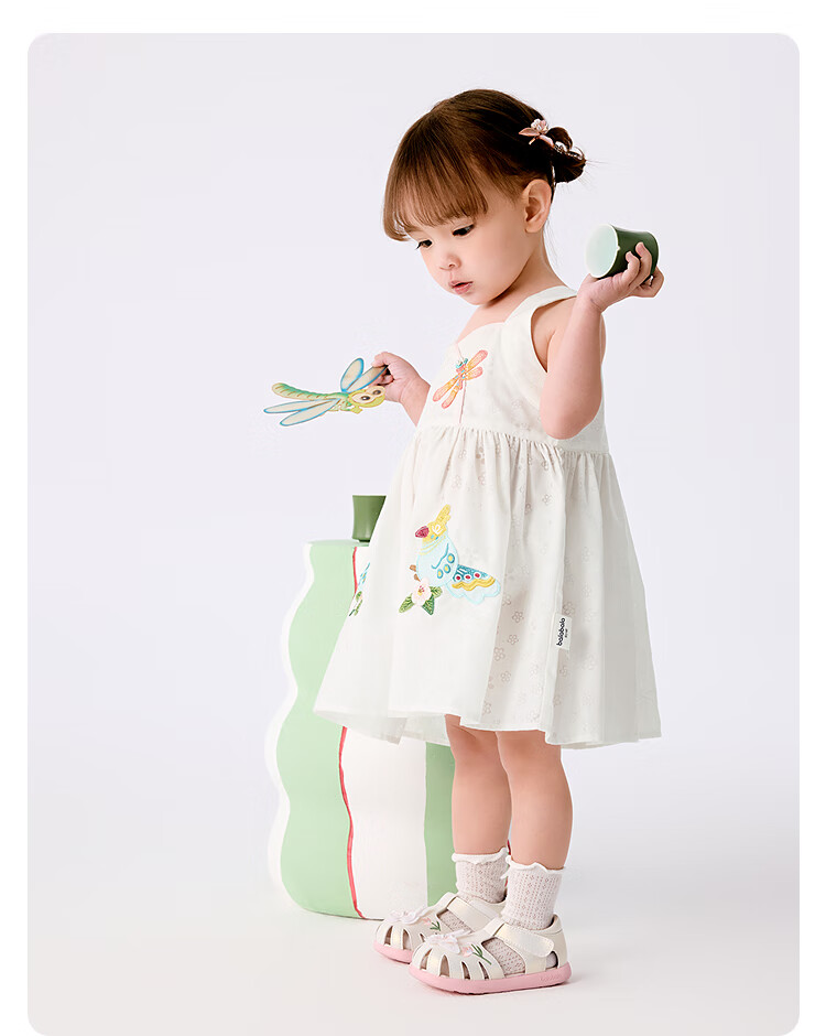 BALABALA Baby Girl Dress, Toddler Princess Dress, Summer Outfit, Chinese Style, Exquisite And Fashionable 10