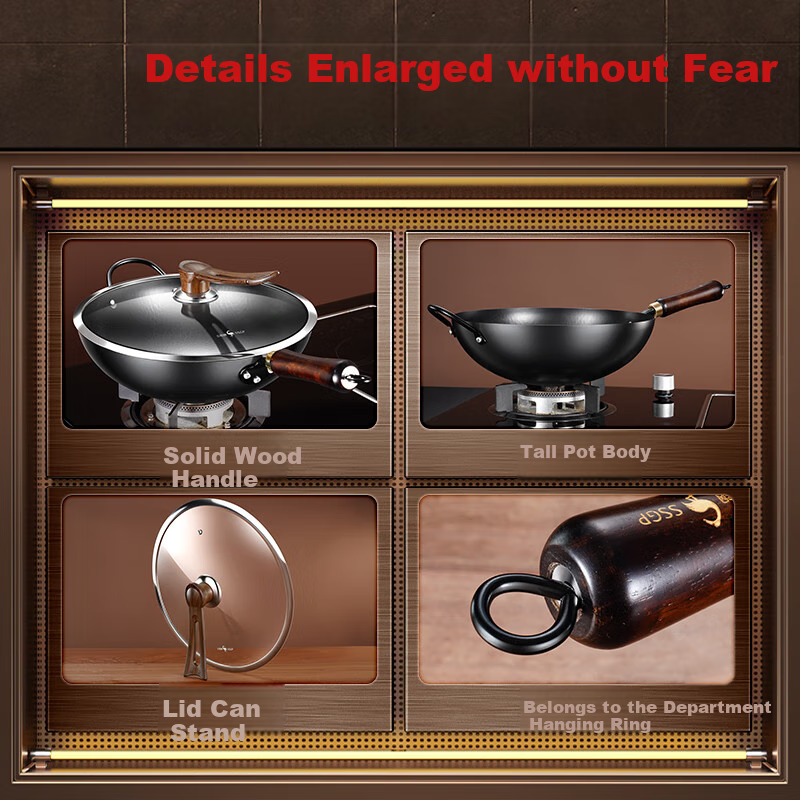 SSGP Iron Wok, Non-Coated Frying Pan for Home Cooking, Healthy Gas Stove, Preheated, Pure Iron, Round Bottom, 30cm, 37831 9