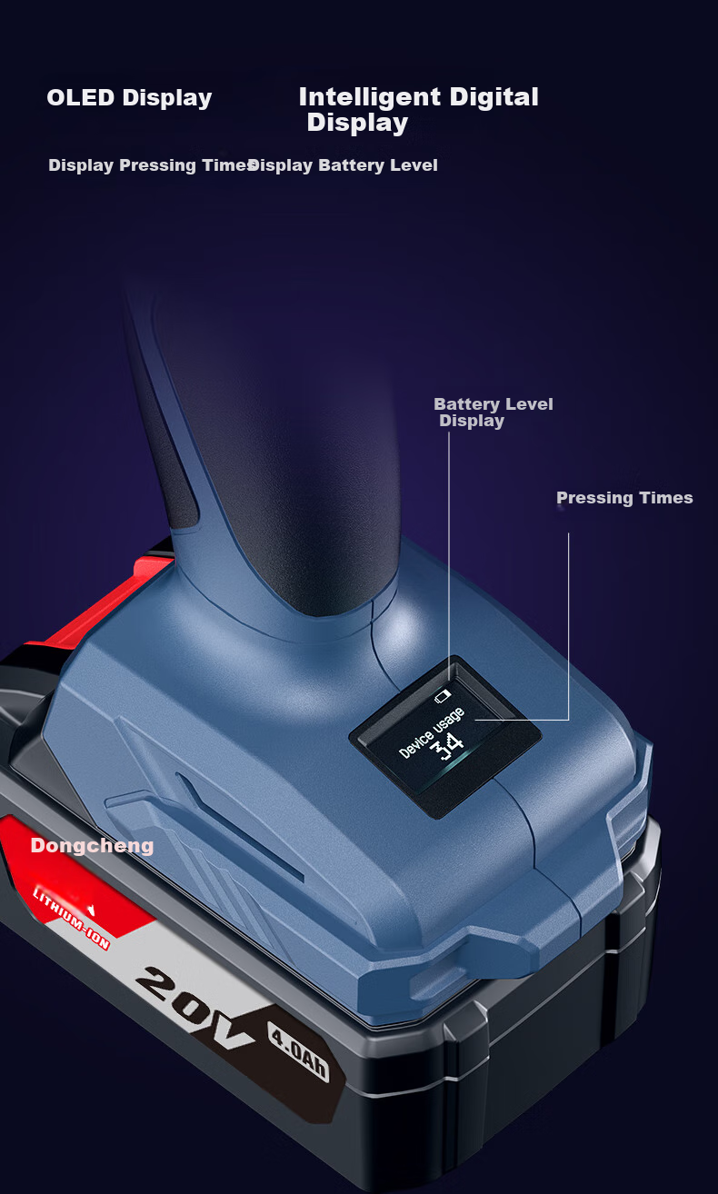 Dongcheng 20V Electric Hydraulic Crimper DCYH400E, Rechargeable Wire Crimping Tool, Copper And Aluminum Cable Crimper 5