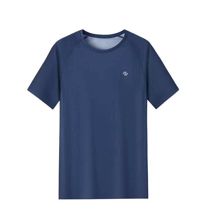 JD Original Summer Men's Running Series Sports Short-Sleeve T-Shirt, Sweat-Wicking Breathable Fitness Gift, Denim Blue