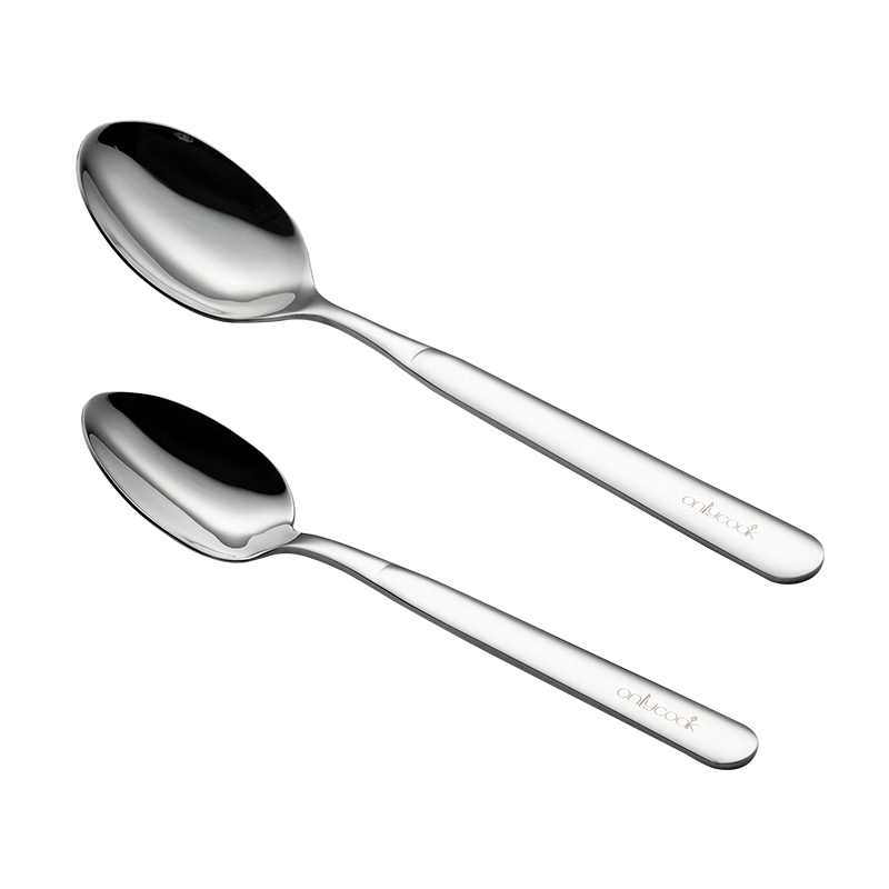 Onlycook Antibacterial 316L Stainless Steel Spoon Food Grade Long Handle Soup Spoon Baby Feeding Spoon Small Soup Spoon