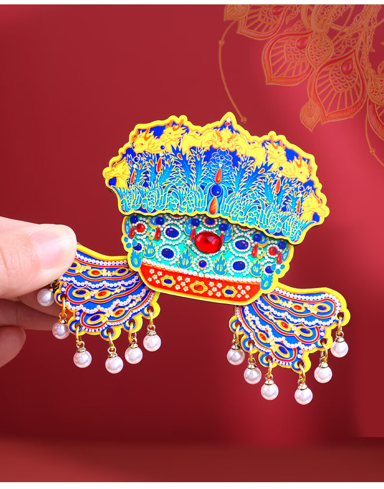 Xiao Diao Craftsman Phoenix Crown Metal Refrigerator Magnet Anti-Collision Beijing Palace Museum Cultural Creative National Style Souvenir Special Birthday Gift for Friends Students Teacher's Day Gift 3