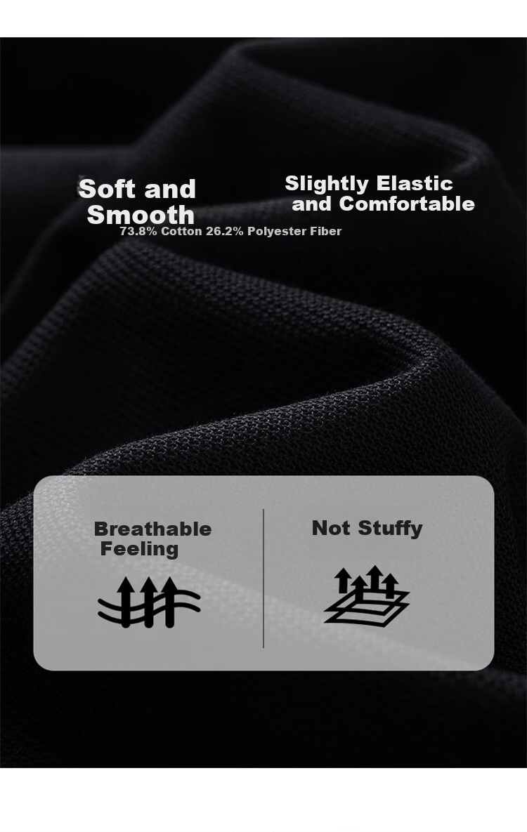 DANCING WOLVES [Cool Sensory Solona] Summer Sweat-Wicking Breathable Short-Sleeve Men's Polo Shirt, 001 Black, Size S (165cm) 2