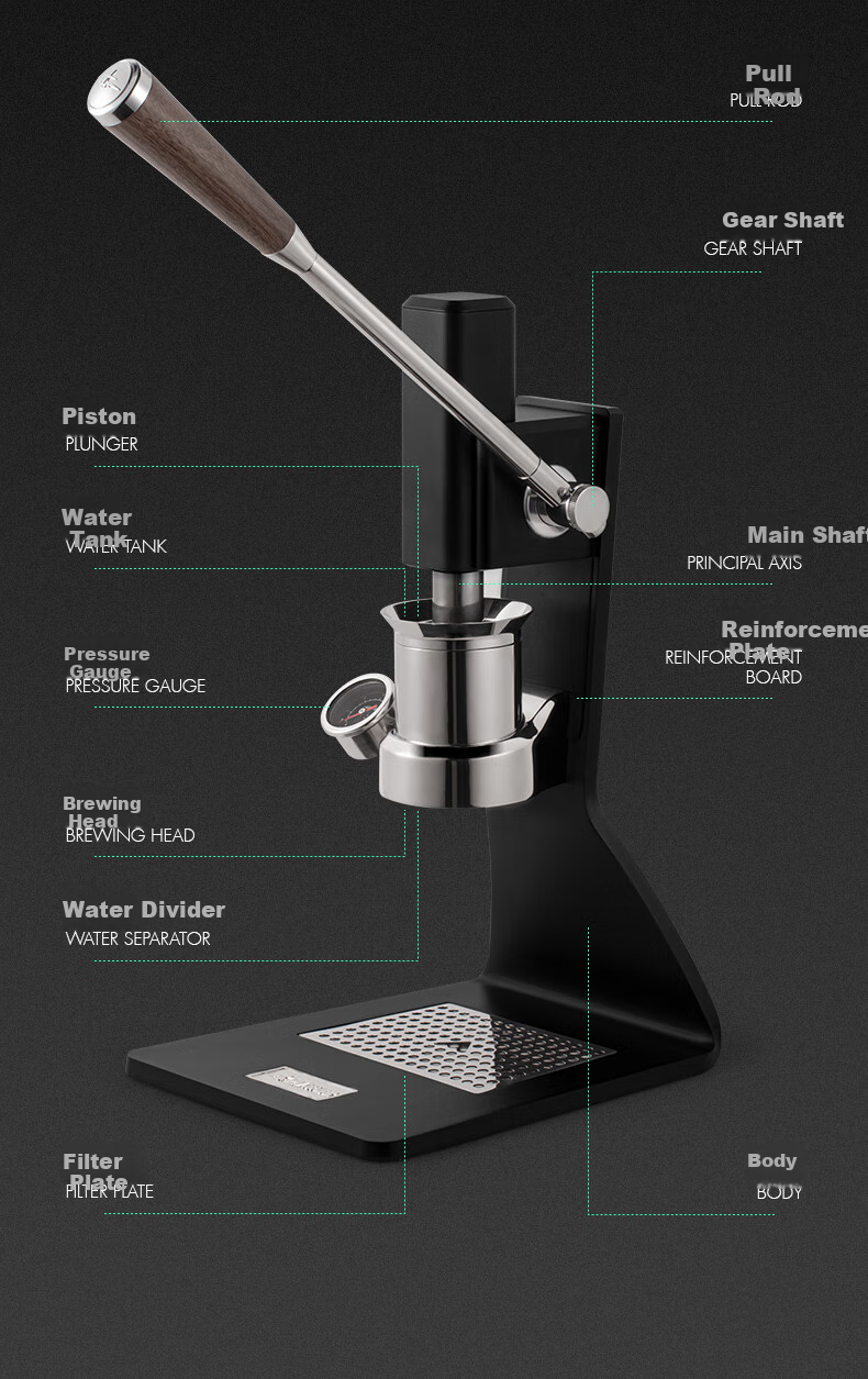 MHW-3BOMBER Portable Coffee Machine Sonic S7 Italian Espresso Manual Pressure Outdoor Kit [New Year Gift] 24
