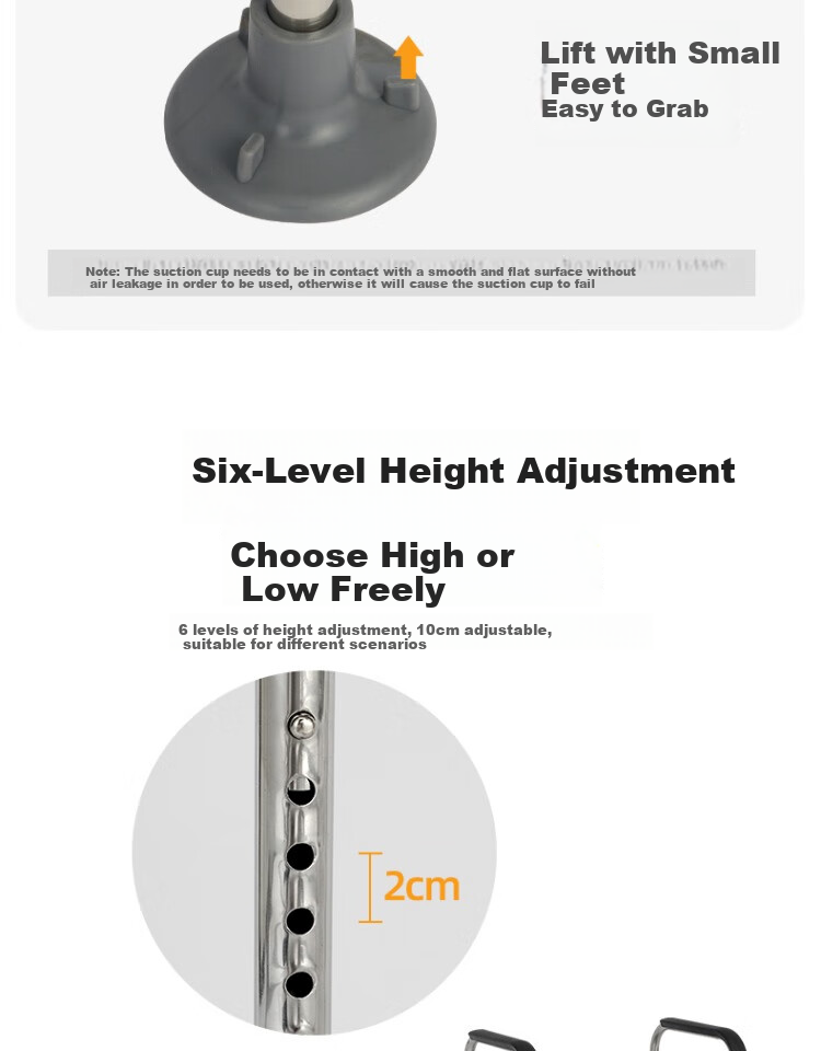 Yagao Toilet Height-Increasing Chair, Adjustable Height with Armrests for Elderly, Bathroom Stool, Simple Design, Commode Chair for Hip Replacement Surgery Recovery 6