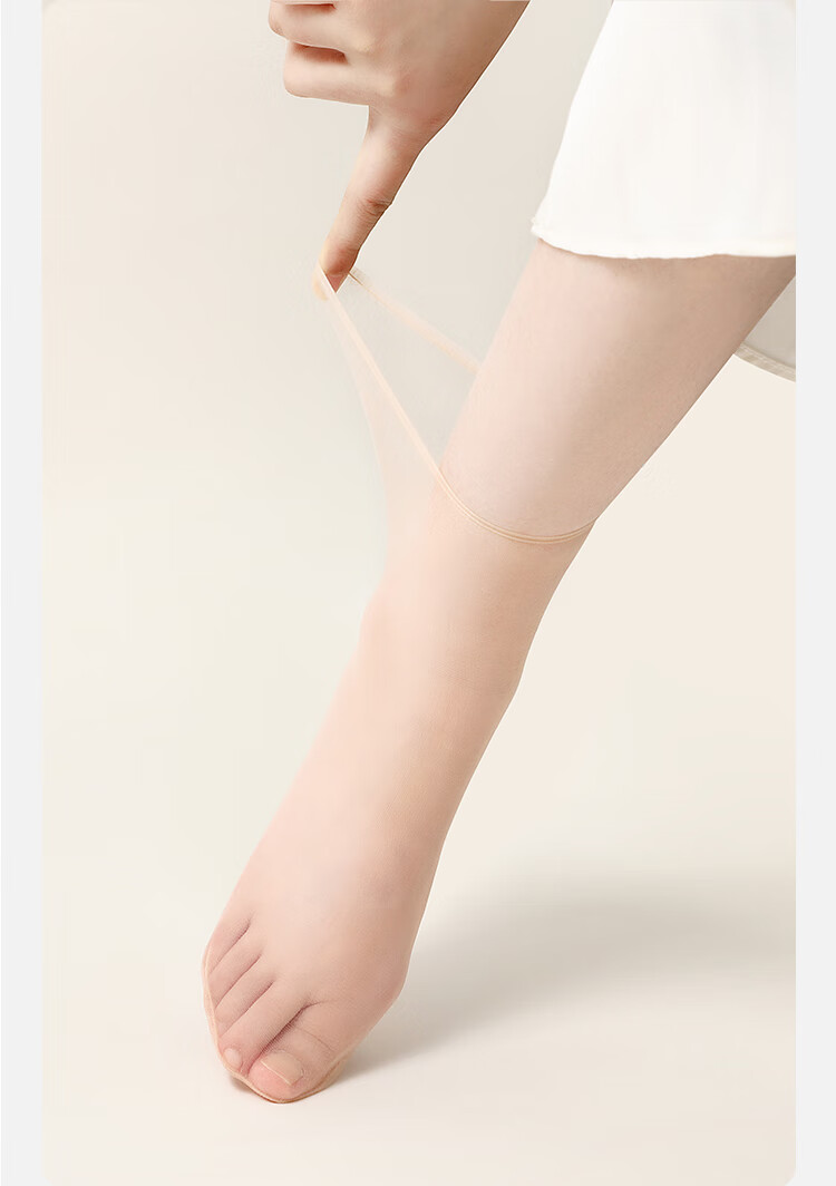 LangSha Silk Stockings for Women, Silicone Non-Slip Summer Thin Trendy Crystal Stockings, Summer Foot-Transparent Short Socks Mid-Calf Socks, Black Size 15 14