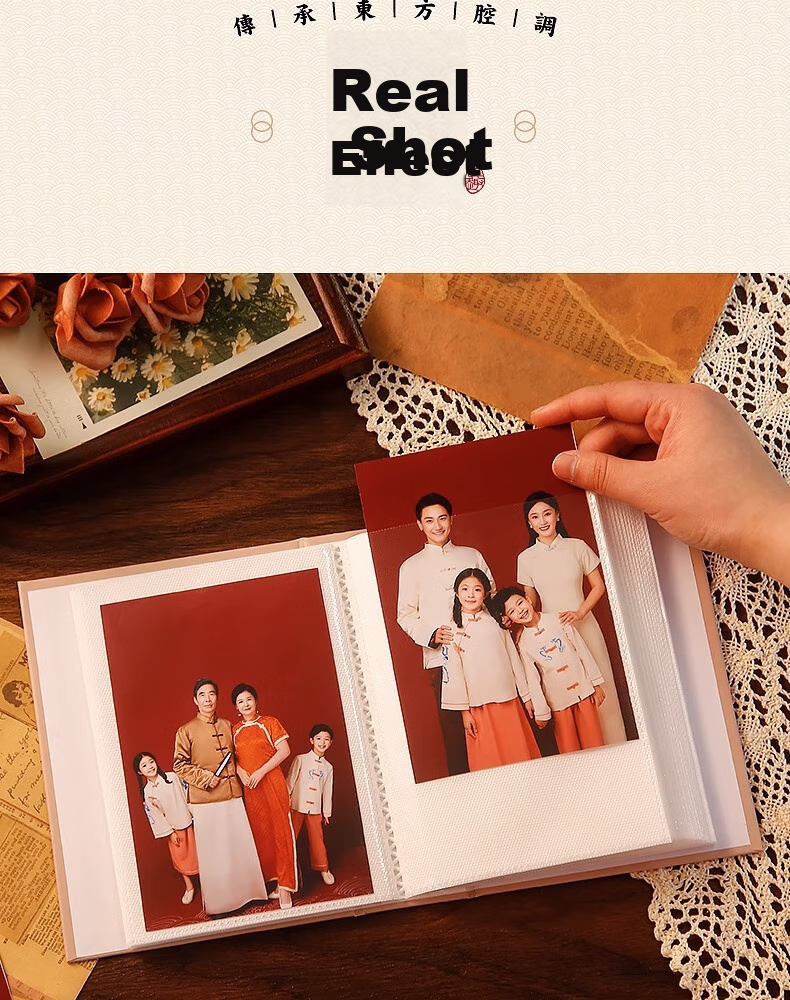Siyicai Travel Large Capacity Family Photo Album with Insert Pages for Children's Photo Collection And Baby's Growth Record Book (6-Inch Laminated 100 Pages) - Peace And Joy Photo Book 6
