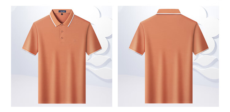 MONTAGUT Summer Men's Polo Shirt Short Sleeve 5A Antibacterial Cloud-Sense Breathable Middle-Aged Business Casual T-Shirt Taro Purple M/48 11