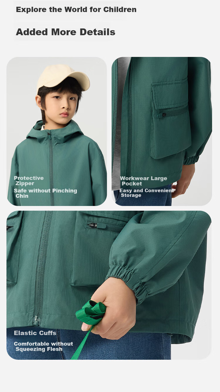 BALABALA Children's Outerwear, Boys And Girls Jacket, Spring 2025 Protective Coat [Same As In-Store], 202125105204 7