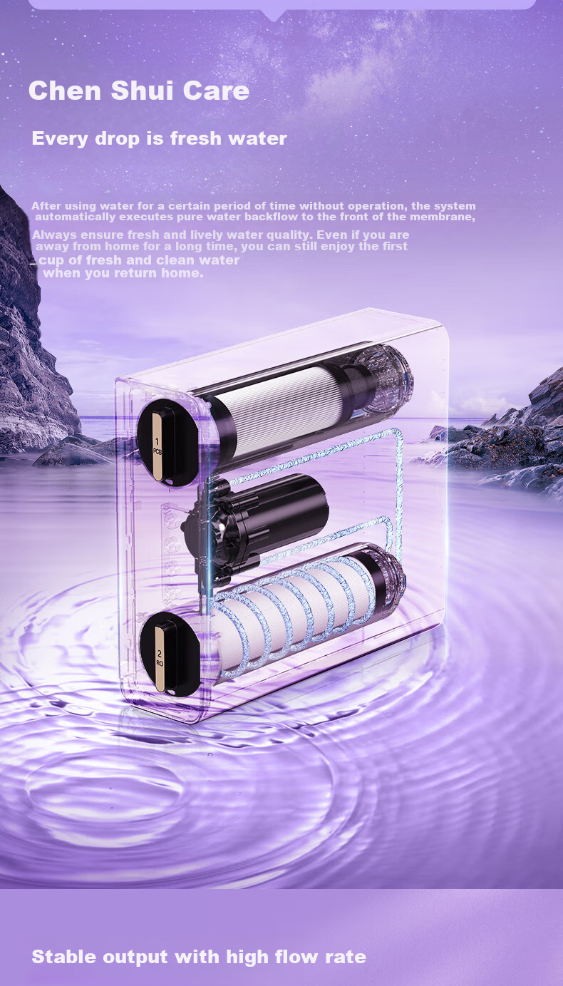 ECOWATER Water Purifier for Home Kitchen Under-Sink Equivalent 1400G Long-Lasting RO Membrane Reverse Osmosis Fresh Water Dispenser with Zero Stale Water, Baby-Friendly Water Venus MAX Compact Household Appliance Subsidy ERO188-2 4