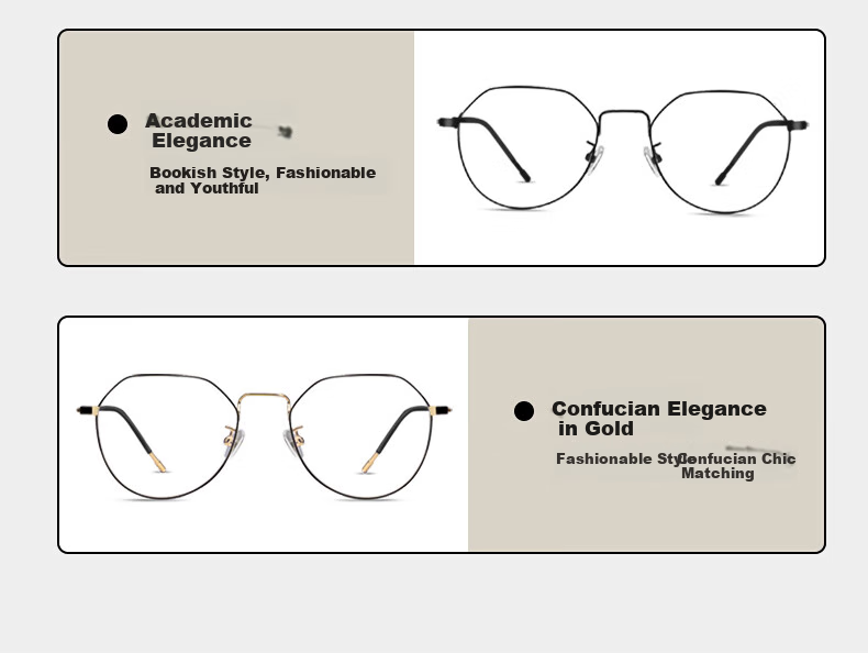 Gameking Anti-Blue Light And Anti-Radiation Glasses for Men And Women, Titanium Frame Non-Prescription Protective Eyewear for Myopia, Can Be Fitted with Prescription Lenses, Model 8029 Rose Gold 11