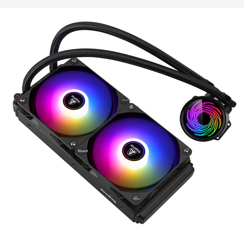 Segotep Ice Smart 360 White All-In Liquid-Cooled CPU Cooler with Screen (3.4-Inch Digital Display/ARGB Lighting/Compatible with AMD/AM4/AM5 Intel 20XX Platform) 9