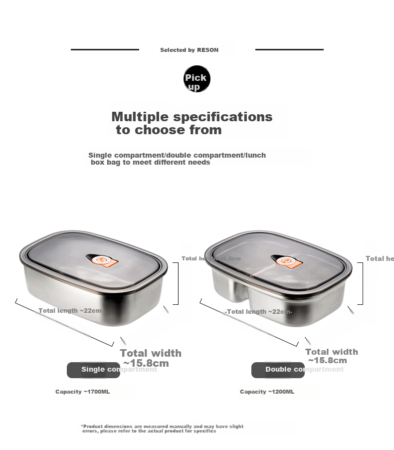 Newair Stainless Steel Lunch Box, Microwave-Safe Food-Grade Compartmented Container for Students And Office Workers, Bento Box 17