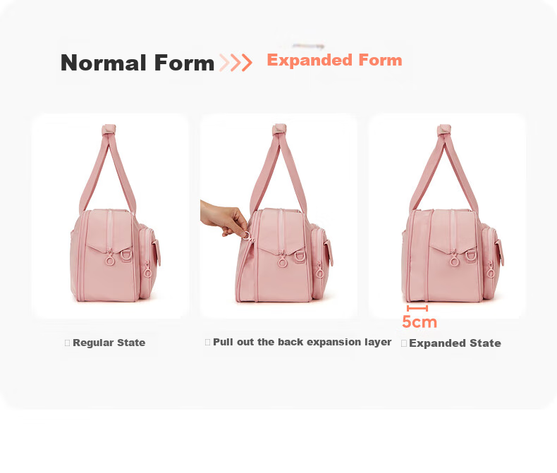 Aji Travel Bag for Women, Large Capacity Luggage Bag with Expandable Space, Suitable for Short Trips And Business Trips, Waterproof Storage, Dry-Wet Separation, Fitness Bag 35