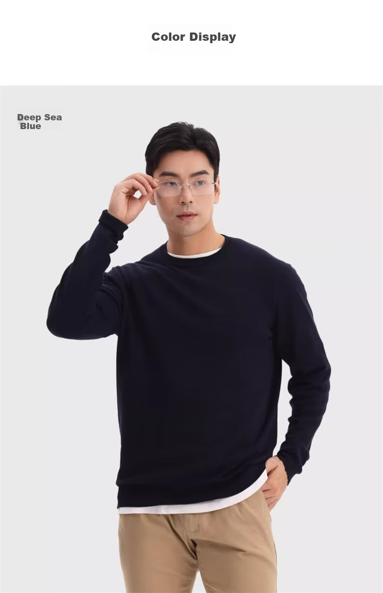 DECATHLON Men's Sweater, Round Neck Knit Pullover, Base Layer for Autumn And Winter, Sports Casual Slim-Fit Top, 5354193 8