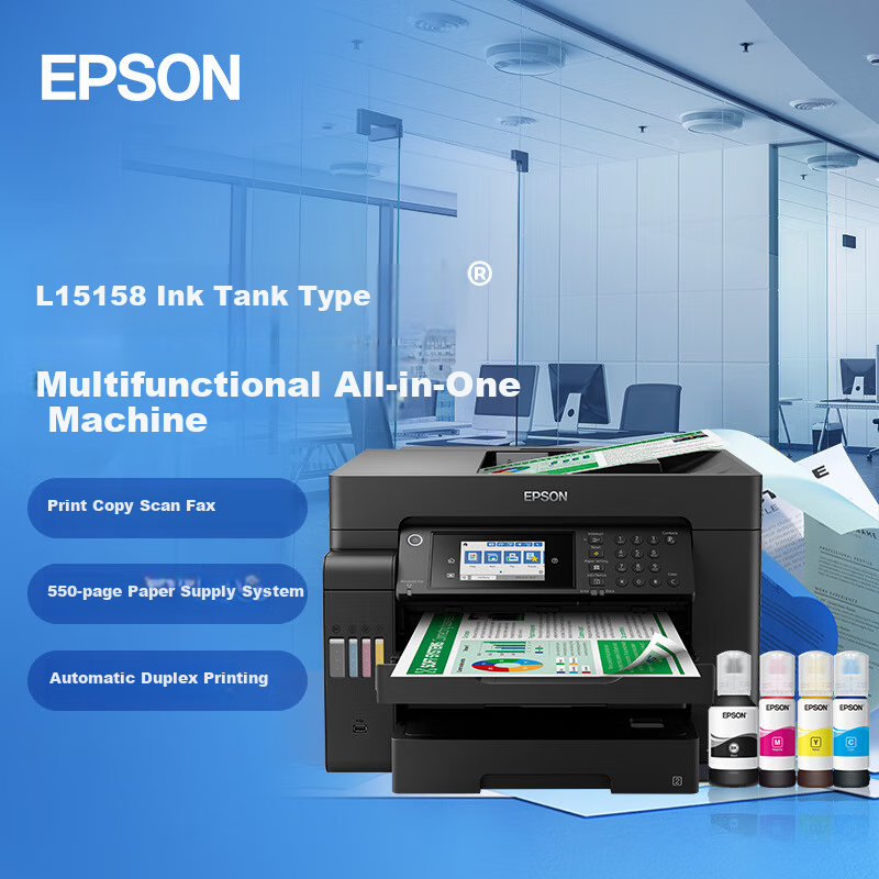 Epson L15158 A3+ Color Ink Tank Digital Multifunction Machine Wired/wireless WIFI (Print, Copy, Scan, Fax)