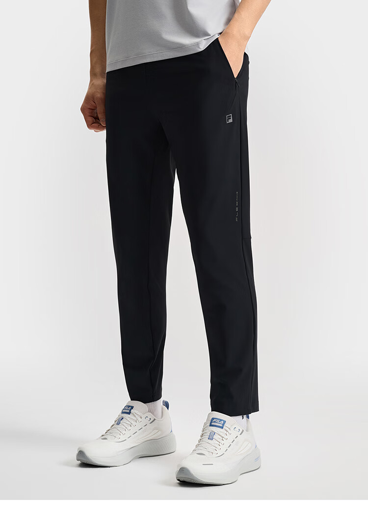 FILA Official Men's Knit Long Pants Summer Fitness Sports Basic Sun Protection Straight-Leg Pants 1