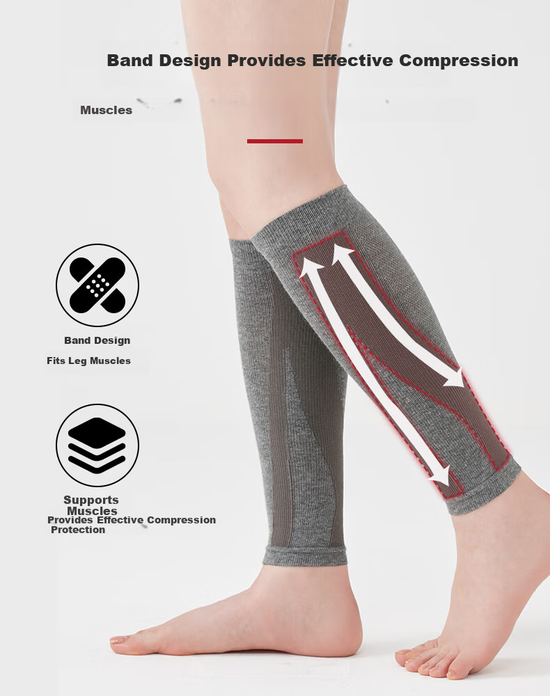 D&M Thick Long Carbon Fiber Leg Warmers for Arthritis And Cold Legs, Men's And Women's Winter Thermal Knee Sleeves, Imported from Japan, Double Pair 6