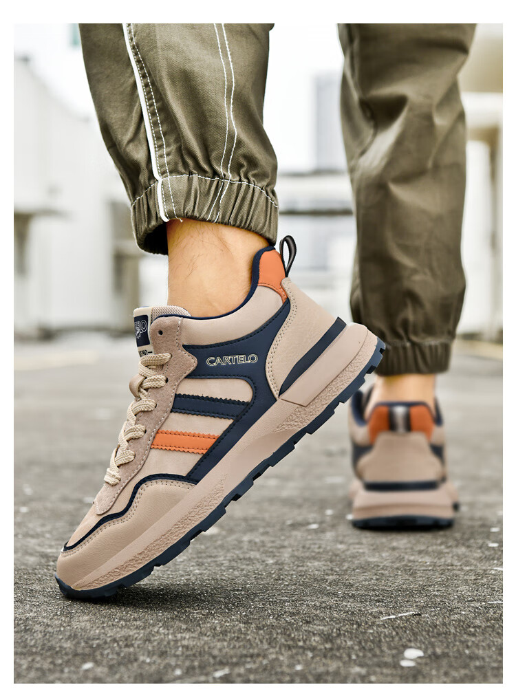 CARTELO Men's Casual Sports Sneakers, Autumn And Winter New Classic Retro Versatile Dirty Shoes, Outdoor Hiking Jogging New Style 9