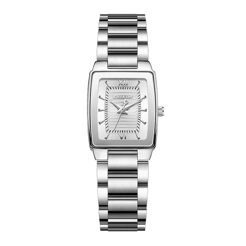 Dickies Women's Watch, Student Light Luxury Niche Barrel Dial Watch, Birthday Gift, 2026 New Model CL-656, Silver
