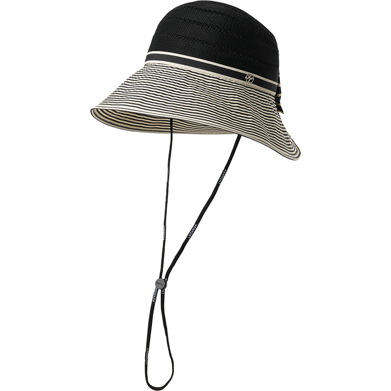 Kenmont Spring Summer Half-Top Wide Brim Full Coverage Sun Hat for Women Face Shield Striped Ponytail Vacation Sun Hat 6201