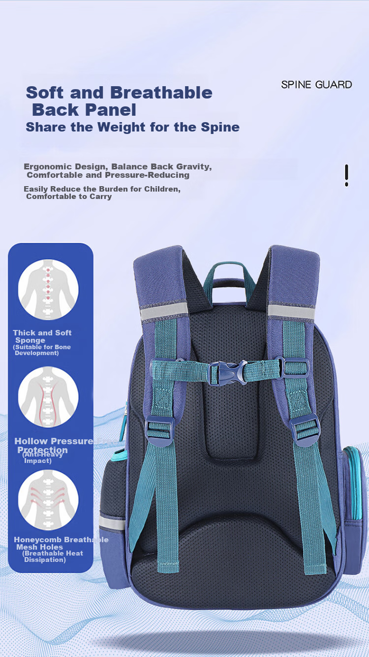 S.X-ZEBRA Ultraman Backpack for Boys, Elementary School Students in Grades One to Six, Boys' Lightweight Spine-Protecting Children's Backpack 5
