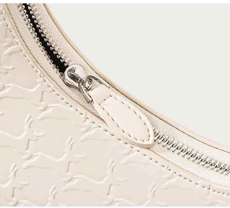 Miaodi 2026 Cowhide Embossed Underarm Baguette Crescent Elegant Workplace Commuter Handbag Crossbody Bag Birthday Gift 26
