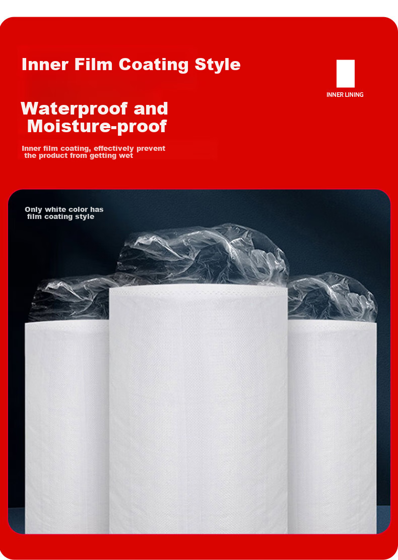 Keruier Extra Large Waterproof Woven Bag with Inner Membrane, Snake Skin Bag with Inner Lining, Moisture-Proof Fertilizer Feed Urea Bag, Double-Layer Thickened Moving Packing Bag, Express Delivery Package Bag 8