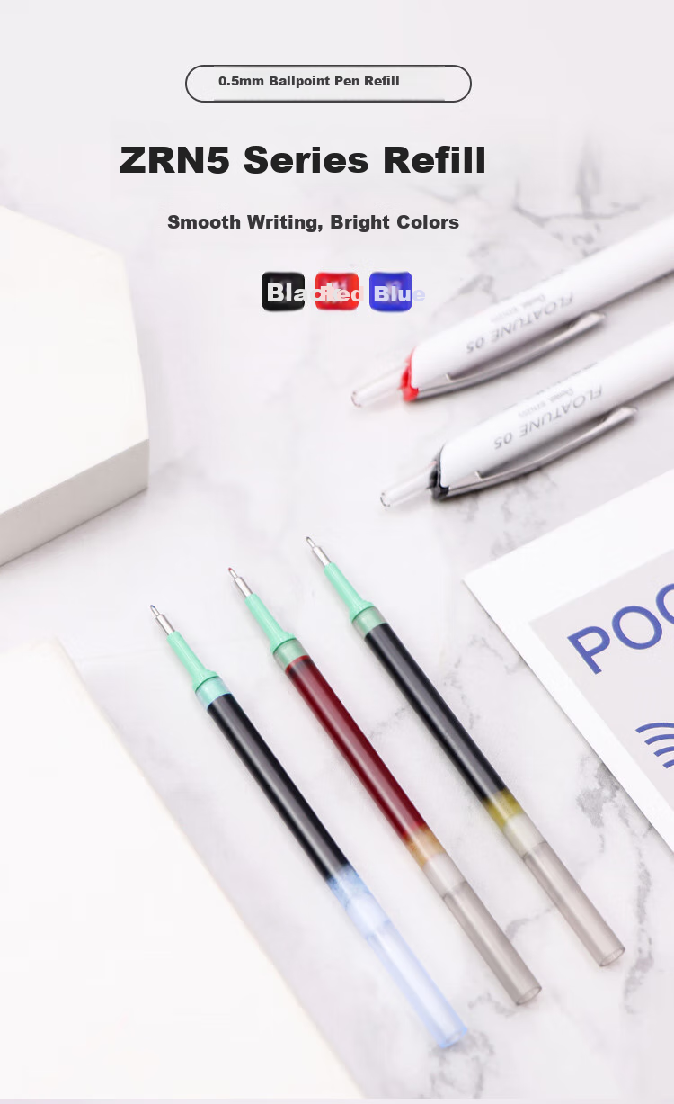 Pentel 0.5mm Medium Oil Pen Refill, Pen Refill for Signature Pens, Student Exam Office Use Pen (Compatible with BZN205) ZRN5-CX Blue Single Pack 1