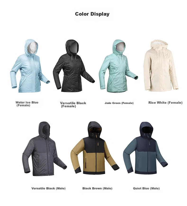 DECATHLON Autumn And Winter Outdoor Fleece-Lined Thick Cotton Jacket, Windproof And Waterproof Coat for Women, Milk Tea Brown, XS-4530729 9
