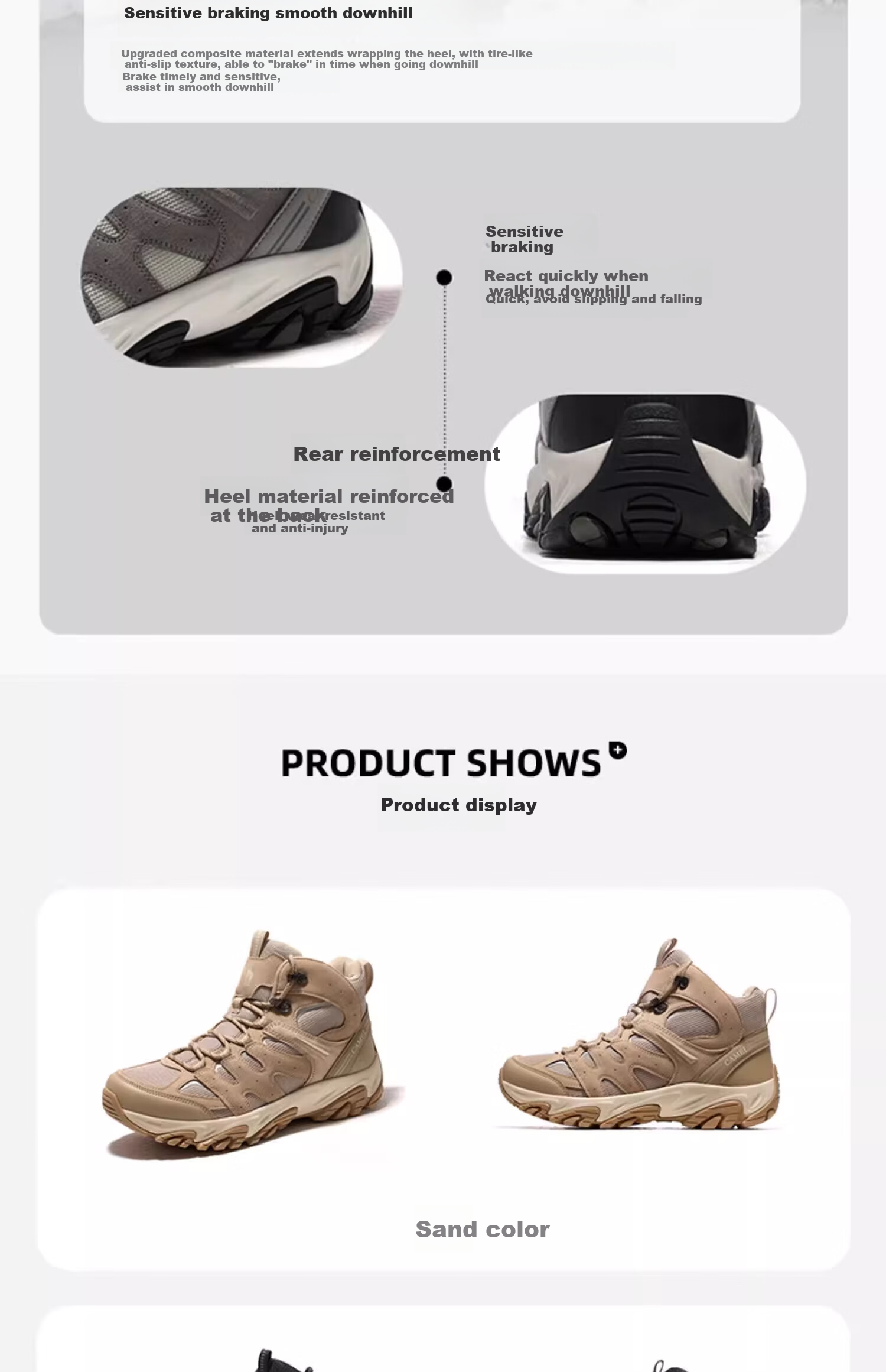 CAMEL Triumph Autumn Winter High-Top Hiking Boots Waterproof Non-Slip Outdoor Shoes for Men and Women 6