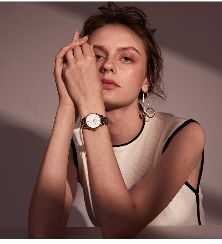 FIYTA Women's Watch, Classic Series Automatic Mechanical Calendar White Dial with Gold Steel Strap, Holiday Gift Box for Girlfriend 5