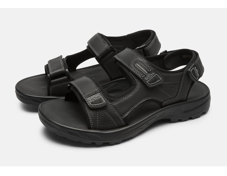 Goldlion Men's Shoes, Summer New Style Men's Sandals, Lightweight Comfortable Outdoor Beach Shoes, G596520048AAF, Black, Size 38 8